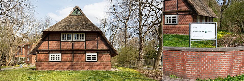 Rauhes Haus Collage aus Ansichten des Rauhen Hauses