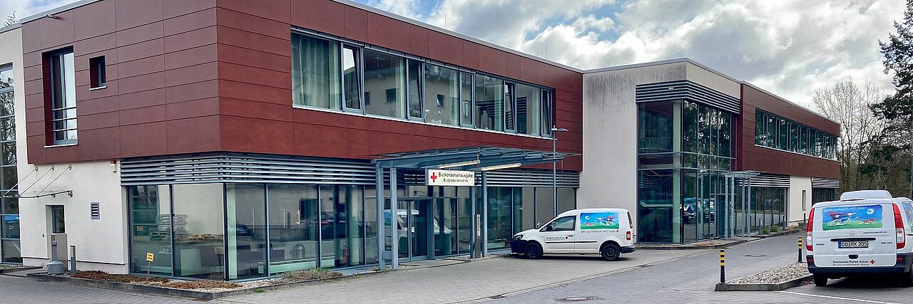 Lütjensee: Blutspendezentrale Ansicht eines Gebäudes der Blutspendezentrale in Lütjensee