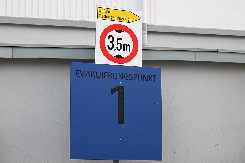 RESIK Schild eines Evakuierungspunkts