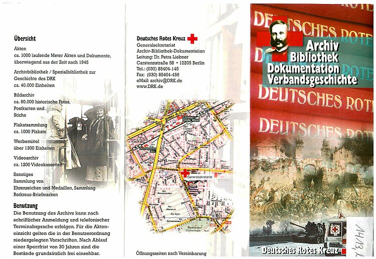 Werbeflyer für das DRK-Archiv, DRK-GS 2003