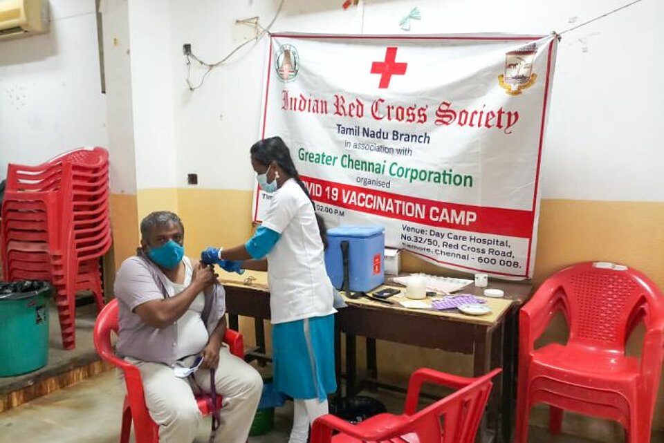 Indian Red Cross volunteers and health teams are responding with