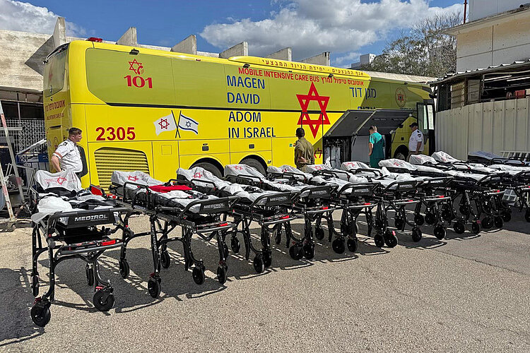 Ambulanz zur medizinischen Notfallversorgung von Magen David Adom